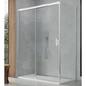 Perete lateral fix Ronal (SanSwiss) Cadura CAST 110cm sticla AquaPerle profil slefuit lucios imagine