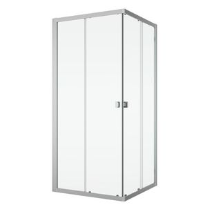 Cabina de dus Ronal (SanSwiss) Arelia D20SE2 80x80cm usi culisante sticla AquaPerle 5mm profil argintiu imagine