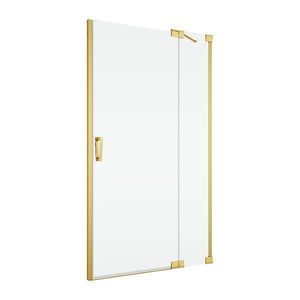 Usa de dus batanta cu parte fixa Ronal (SanSwiss) Cadura CA13D 90cm orientare dreapta sticla AquaPerle 6mm profil auriu imagine