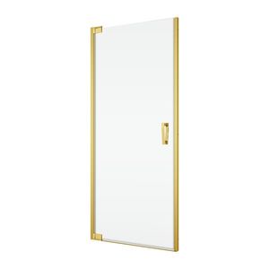 Usa de dus batanta Ronal (SanSwiss) Cadura CA1CG 80cm orientare stanga sticla AquaPerle 6mm profil auriu imagine