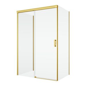 Perete lateral fix Ronal (SanSwiss) Cadura CAST 80cm sticla AquaPerle 6mm profil auriu imagine