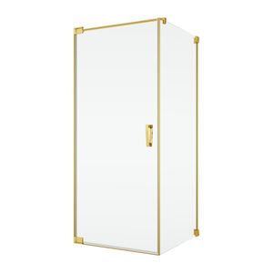 Perete lateral fix Ronal (SanSwiss) Cadura CAT1 90cm sticla AquaPerle 6mm profil auriu imagine