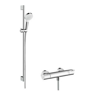 Baterie dus termostatata Hansgrohe Ecostat 1001 CL cu set de dus Crometta Vario cu bara 0.9m imagine