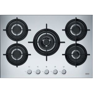 Plita gaz incorporabila Franke Mythos Steel Pro FHCR 755 4G TC HE XA C cu 5 arzatoare 75cm gratare fonta inox imagine