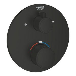 Baterie cada - dus termostatata Grohe Grohtherm cu 2 functii montaj incastrat necesita corp ingropat matte black imagine
