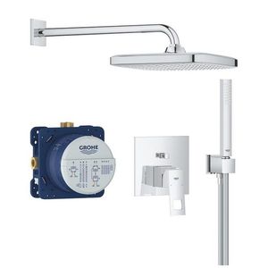 Sistem de dus incastrat Grohe Eurocube cu set de dus Tempesta 250 Cube crom imagine