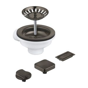 Set ornamente Grohe Square pentru chiuveta cu 1 cuva brushed hard graphite imagine