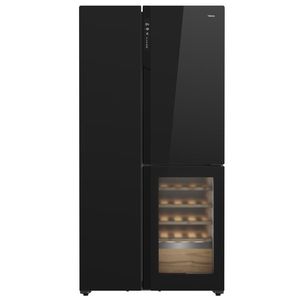 Combina frigorifica Side by Side Teka RLF 85950 GBK 548 litri frigider vinuri integrat 18 sticle Full No Frost Motor inverter cristal Black imagine