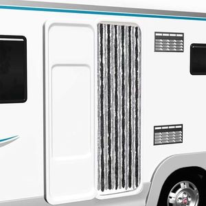 vidaXL Perdele pentru insecte, gri și negru, 56x185 cm, chenille imagine