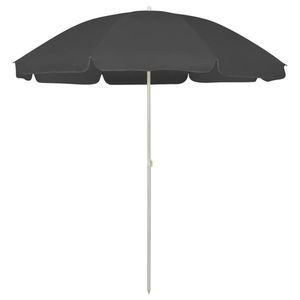 vidaXL Umbrelă de soare de plajă, antracit, 240 cm imagine