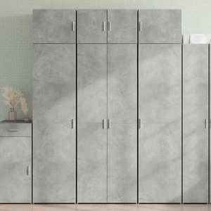 vidaXL Dulap de depozitare, gri beton, 70x42, 5x225 cm, lemn prelucrat imagine