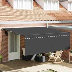 vidaXL Cortina Retractabilă Manual Antracit 400 × 300 cm imagine