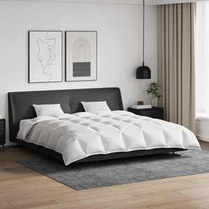 vidaXL Set de Pături cu pernă 3 pcs Alb Pene de rață imagine