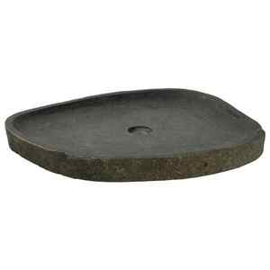 vidaXL Chiuvetă Gri (55-65) x (40-50) x 6 cm Piatra de Râu imagine