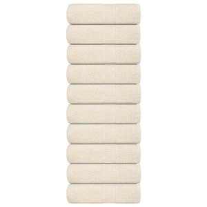 vidaXL Prosoape de oaspeți, FROGN, 10 buc., crem, 30x50 cm, 360 g/m² imagine