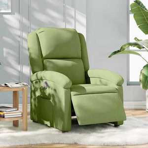 vidaXL Fotoliu rabatabil electric, verde deschis, catifea imagine