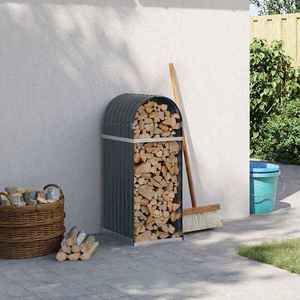 vidaXL Suport pentru lemne antracit 40x45x100 cm oțel galvanizat imagine