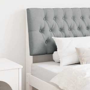 vidaXL Tăblie tapițată Gri deschis 100 cm Lemn de pin masiv imagine