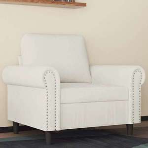 vidaXL Canapea de o persoană, crem, 60 cm, catifea imagine