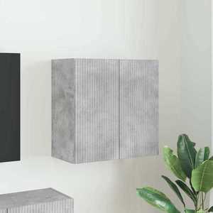 vidaXL Dulap TV de perete Pe perete Gri din beton 59, 5 x 31 x 60 cm imagine