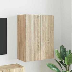 vidaXL Dulap TV de perete Pe perete Stejar Sonoma 59, 5 x 31 x 80 cm imagine