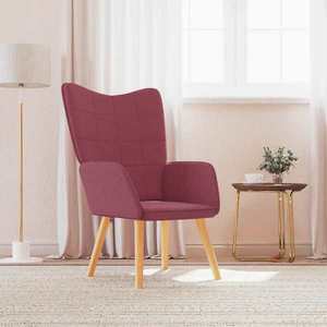 vidaXL Scaun de relaxare, roșu vin, material textil imagine