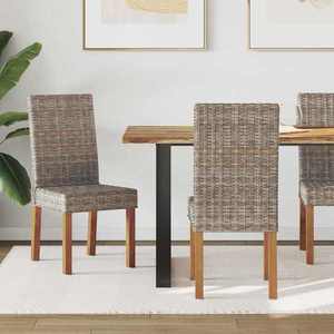 vidaXL Scaun de sufragerie 2 pcs Gri Kubu 45 x 54 x 93 cm imagine