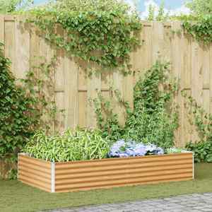 vidaXL Strat înălțat de grădină 195 x 100 x 36 cm Oțel Galvanizat imagine