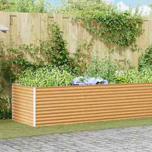 vidaXL Strat înălțat de grădină 485 x 100 x 68 cm Oțel Galvanizat imagine