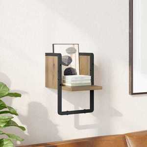 vidaXL Raft de perete Stejar artizanal 20 x 25 x 30 cm Lemn compozit imagine