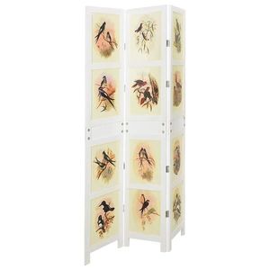 vidaXL Panou Romdivider Alb 212 x 165 cm MDF imagine