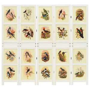 vidaXL Panou Romdivider Alb 212 x 165 cm MDF imagine