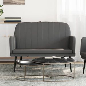 vidaXL Bancă, gri, 107x80x81 cm, piele ecologică imagine