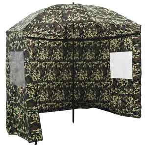 vidaXL Umbrelă pentru Pescuit Camuflaj 240 x 210 cm Poliester Oxford imagine