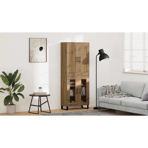 vidaXL Bufet Stejar Artizanal 69, 5 x 34 x 180 cm Lemn compozit imagine