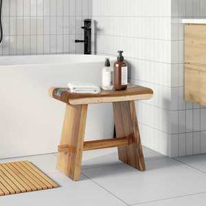 vidaXL Scaun de baie natural 50 x 30 x 45 cm Lemn natural imagine