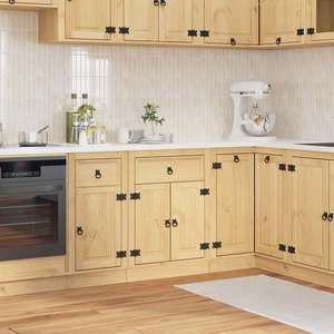 vidaXL Dulap cu sertar Miere 60 x 46 x 81, 5 cm Lemn de pin masiv imagine