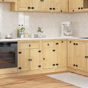 vidaXL Dulap cu sertar Miere 40 x 46 x 81, 5 cm Lemn de pin masiv imagine