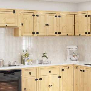 vidaXL Dulap cu raft cu ușă Miere 60 x 32 x 40 cm Lemn de pin masiv imagine