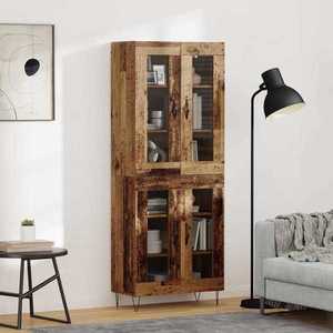 vidaXL Bufet Lemn Vechi 69, 5 x 34 x 180 cm Lemn compozit imagine