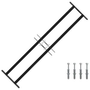 vidaXL Grilă Fereastră Negru 115 x 30 cm Oțel vopsit electrostatic imagine