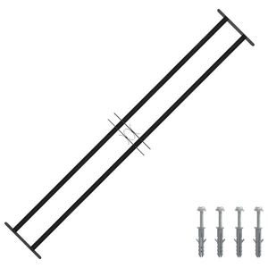 vidaXL Grilă Fereastră Negru 176 x 30 cm Oțel vopsit electrostatic imagine