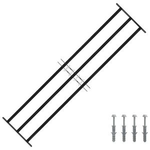 vidaXL Grilă Fereastră Negru 174 x 45 cm Oțel vopsit electrostatic imagine