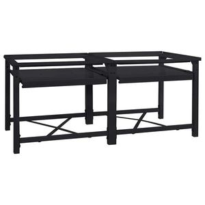vidaXL Suport pentru mașina de spălat 2 pcs Negru 64 x 55 x 32.5 cm imagine