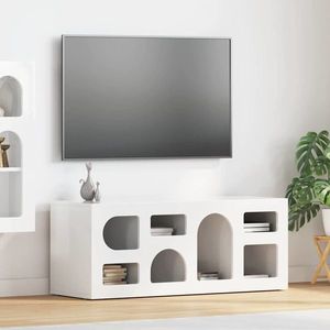 vidaXL Cabinet TV Alb lucios 100 x 35 x 40 cm Lemn compozit imagine