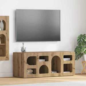 vidaXL Cabinet TV Stejar Artizanal 100 x 35 x 40 cm Lemn compozit imagine