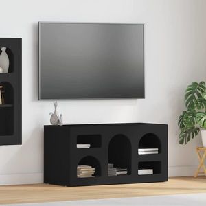 vidaXL Cabinet TV Negru 80 x 35 x 40 cm Lemn compozit imagine