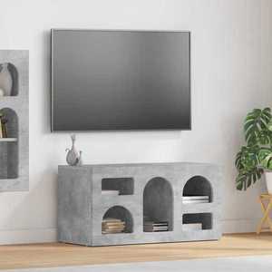 vidaXL Cabinet TV Gri din beton 80 x 35 x 40 cm Lemn compozit imagine