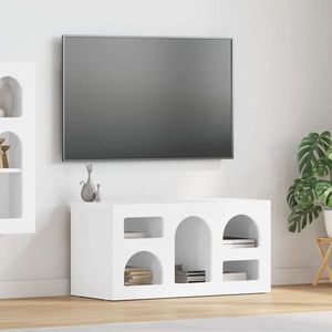 vidaXL Cabinet TV Alb lucios 80 x 35 x 40 cm Lemn compozit imagine