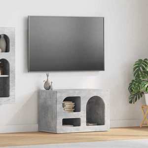 vidaXL Cabinet TV Gri din beton 60 x 35 x 40 cm Lemn compozit imagine